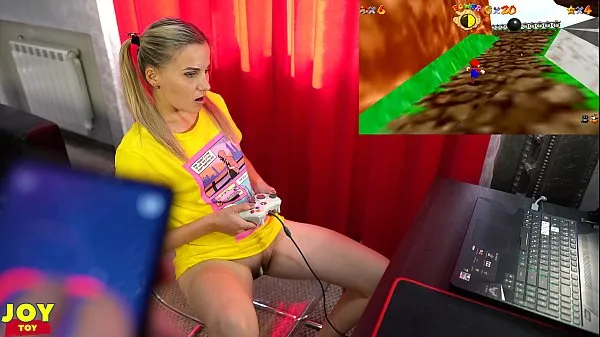 XXX Letsplay Retro Game With Remote Vibrator in My Pussy - OrgasMario By Letty Black ताजा वीडियो