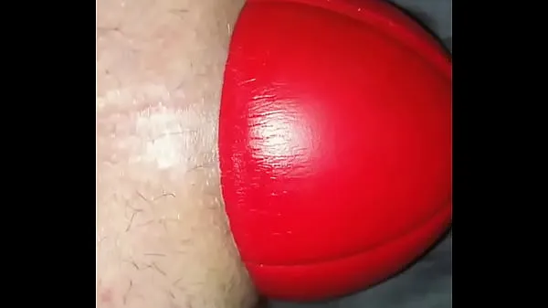 XXX Huge 12 cm wide Football in my Stretched Ass, watch it slide out up close ताजा वीडियो