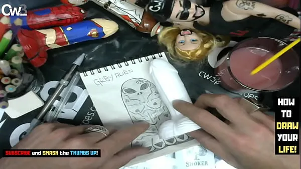 XXX Dildo art business - It's time to tracing sketch of the alien grey Video segar