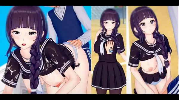 XXX Eroge Koikatsu! ] 3DCG hentai video where bangs straight bangs jk "Futaba" is rubbed breasts fresh Videos