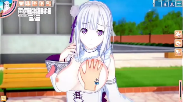 XXX Eroge Koikatsu! ] Re zero (Re zero) Emilia rubs her boobs H! 3DCG Big Breasts Anime Video (Life in a Different World from Zero) [Hentai Game fräscha videor