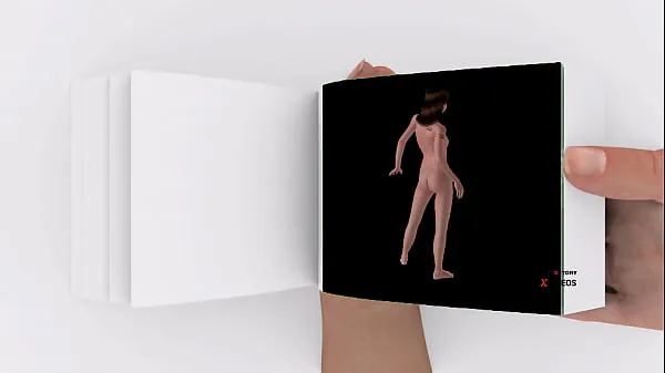 XXX Flipbook animation of a cute girl posing sexy pose friss videók