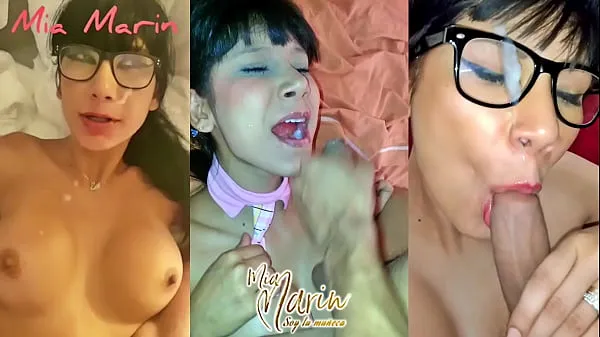 XXX تازہ ویڈیوز Compilation of cumshots on my face ہے