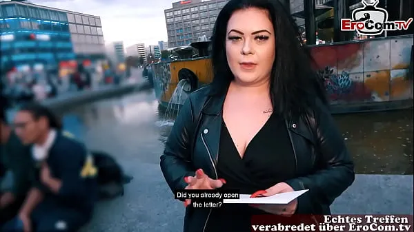 XXX German fat BBW girl picked up at street casting φρέσκα βίντεο