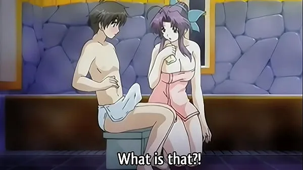 XXX Step Mom gives a Bath to her 18yo Step Son - Hentai Uncensored [Subtitled วิดีโอสด