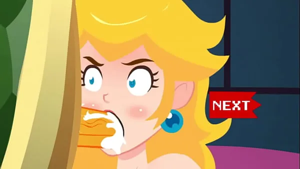 XXX Princess Peach Very sloppy blowjob, deep throat and Throatpie - Games Video segar