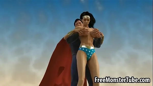 XXX 3D Wonder Woman sucking on Superman's hard cock مقاطع فيديو جديدة